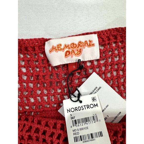 MEMORIAL DAY Women's Red Swim/Cover Up Handmade Skirt 2 - Picture 3 of 10